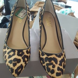 NWT leopard print wedge pumps